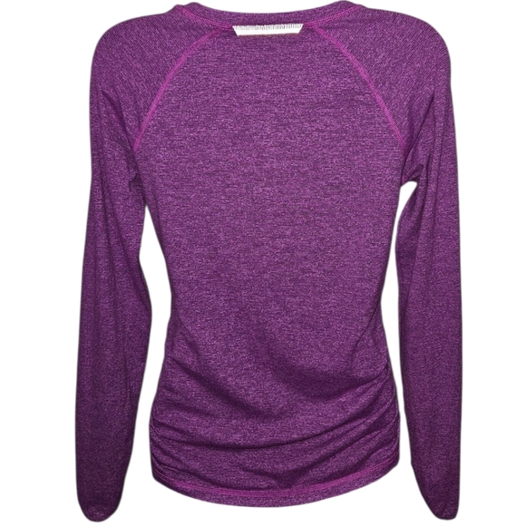 Lucy Athletic Elastic Ruched Side Long Sleeve Top - Picture 2 of 2